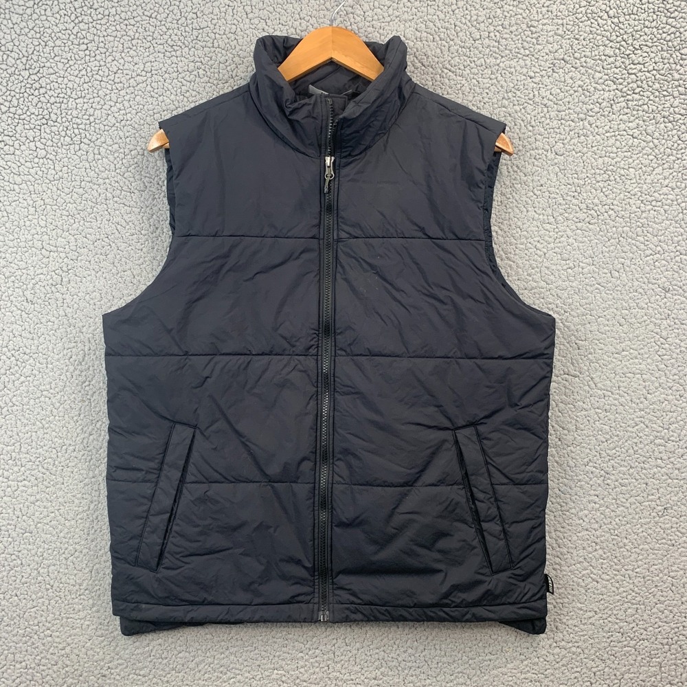REI Puffer Insulated Vest Mens Size Medium Outdoors Full Zip Black Hiking